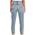 Personalized Mrs. Embroidered Straight Leg Jeans for Women