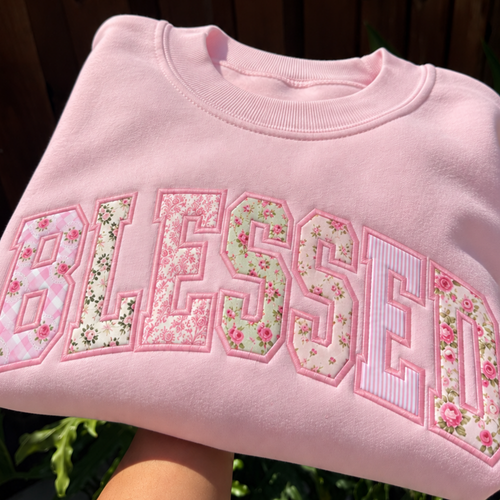 Appliqué Breast Cancer Awareness Sweatshirt