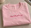 Custom Embroidered Breast Cancer Awareness Pink Tee